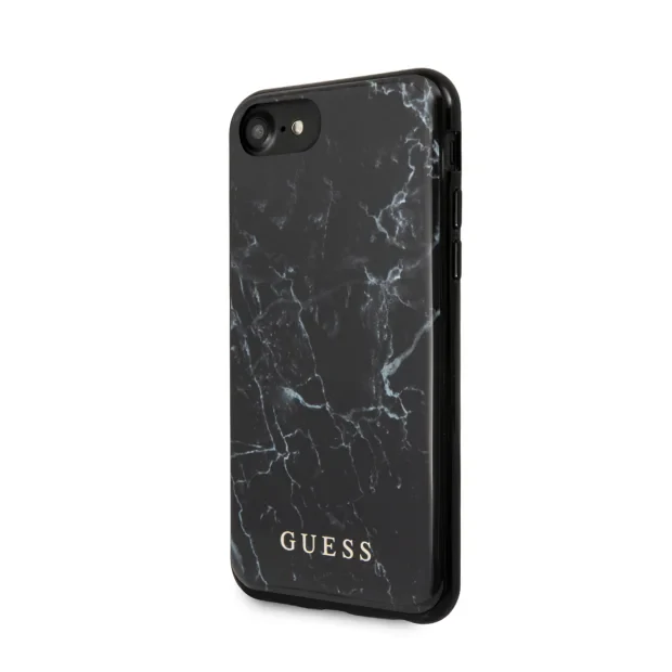 Husa Guess Marble pentru iPhone 8/SE 2, Negru