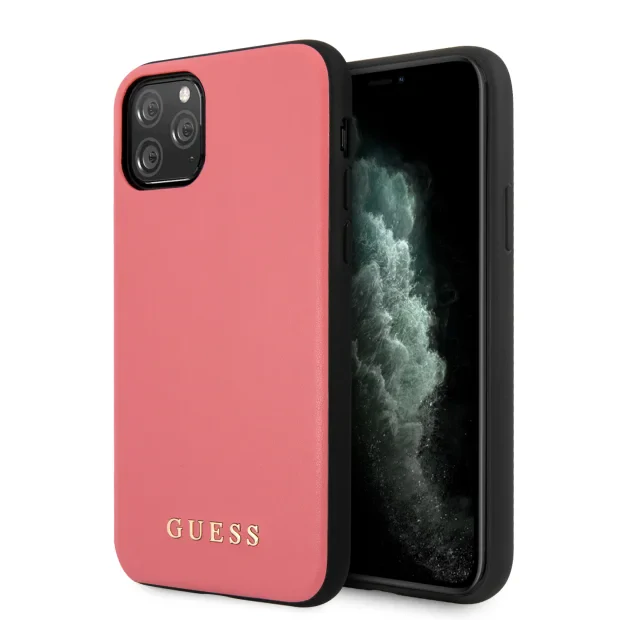 Husa Guess PU Leather pentru iPhone 11 Pro Max, Roz