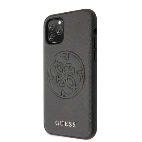 Husa Guess Saffiano pentru iPhone 11 Pro Max, Negru