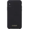 Husa Guess Silicone Cover Gold Logo iPhone X/XS, Negru