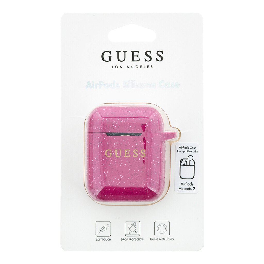 Husa Guess Silicone pentru Airpods Fuchsia thumb