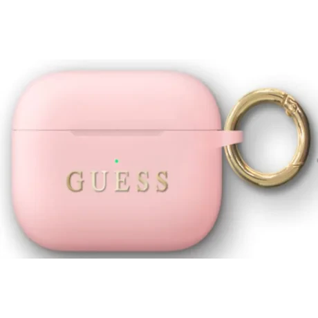 Husa Guess Silicone pentru Airpods Pro Roz Deschis