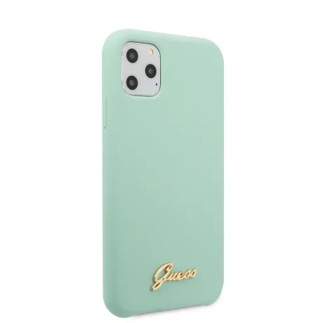Husa Guess Silicone Vintage pentru iPhone 11 Pro Max, Verde