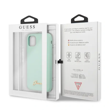 Husa Guess Silicone Vintage pentru iPhone 11 Pro Max, Verde