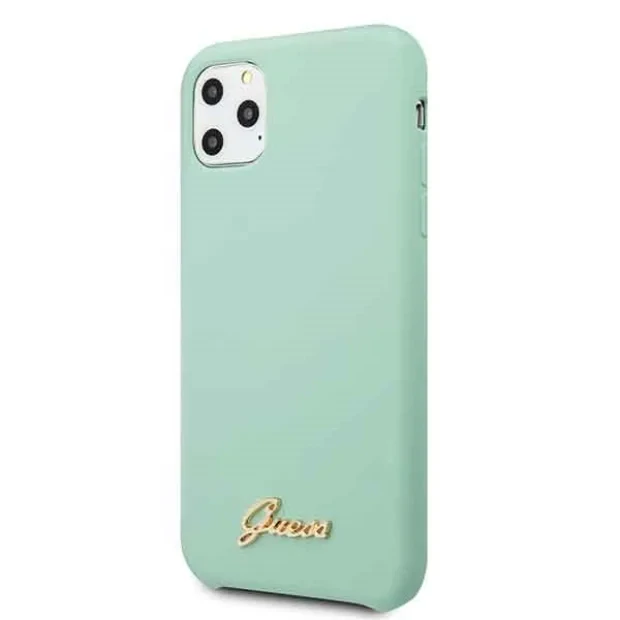 Husa Guess Silicone Vintage pentru iPhone 11 Pro, Verde