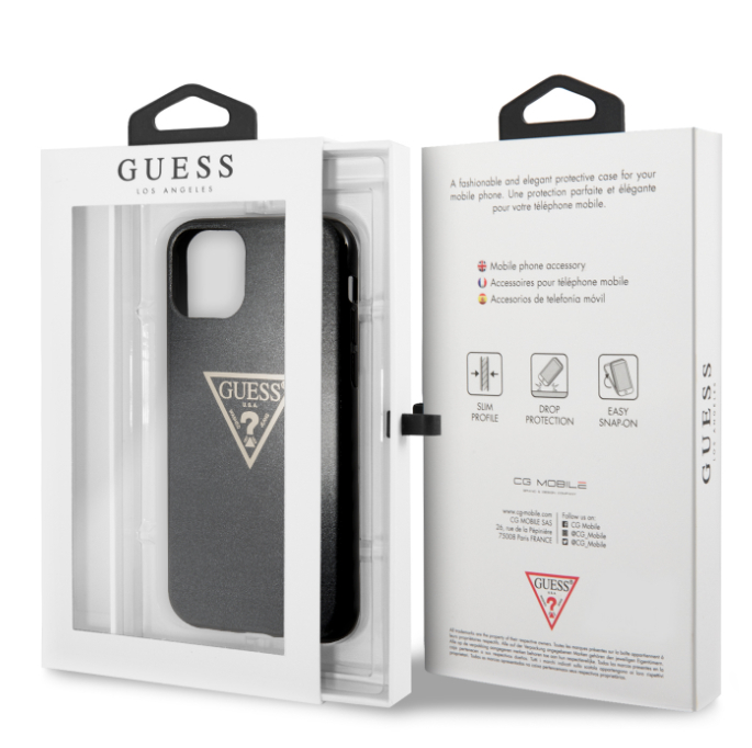 Husa Guess Solid Glitter pentru iPhone 11 Pro Max, Negru thumb