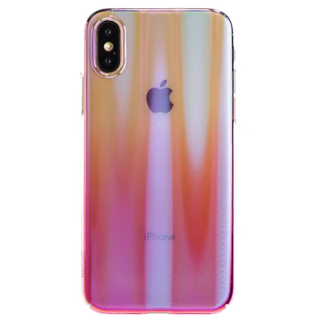 Husa  Hard Aurora iPhone X/XS, Roz Baseus