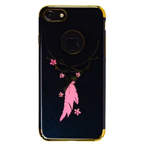 Husa hard fashion iPhone 7/8/SE 2, Black Feather