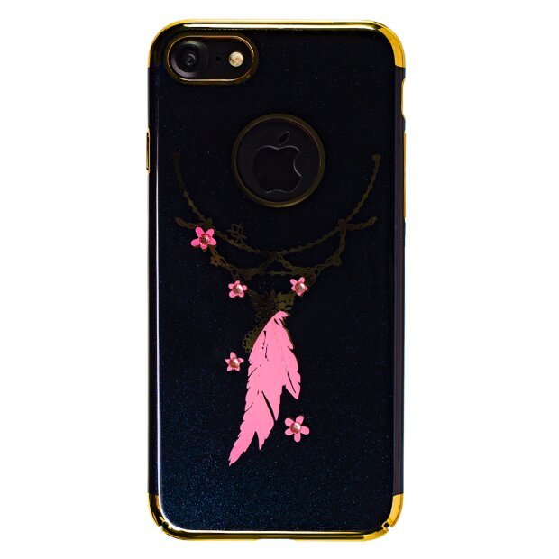 Husa hard fashion iPhone 7/8/SE 2, Black Feather
