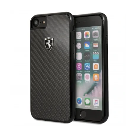 Husa Hard Ferrari pentru iPhone 7/8 Negru Carbon FEHCAHCI8BK