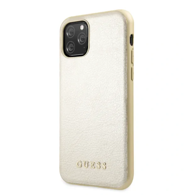 Husa Hard iPhone 11 Pro Gold Leather Guess