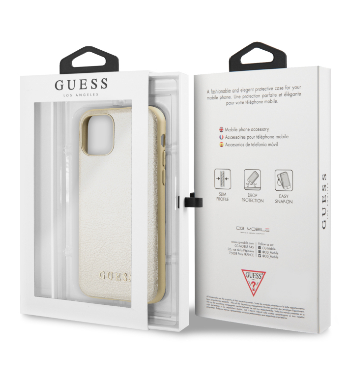 Husa Hard iPhone 11 Pro Gold Leather Guess thumb