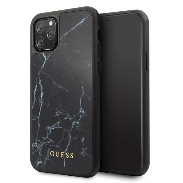 Husa Hard iPhone 11 Pro Max Black Marble Guess thumb