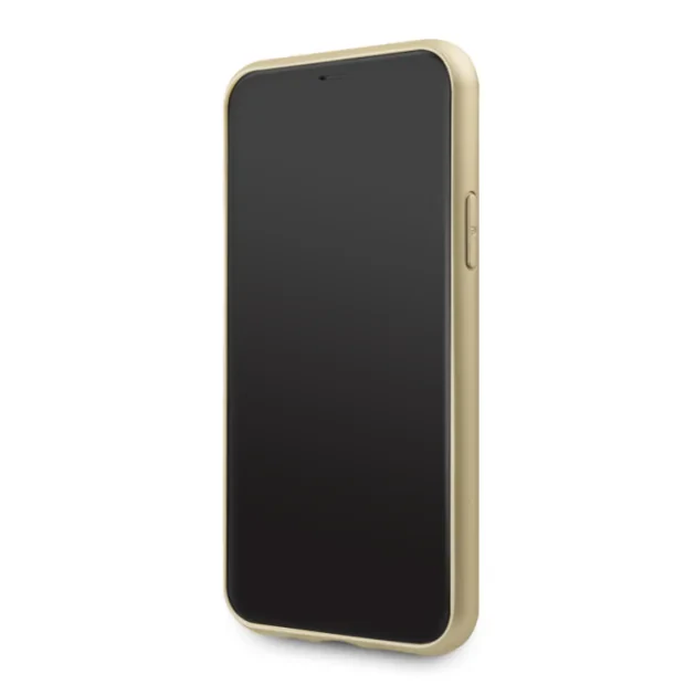 Husa Hard iPhone 11 Pro Max Gold Leather Guess