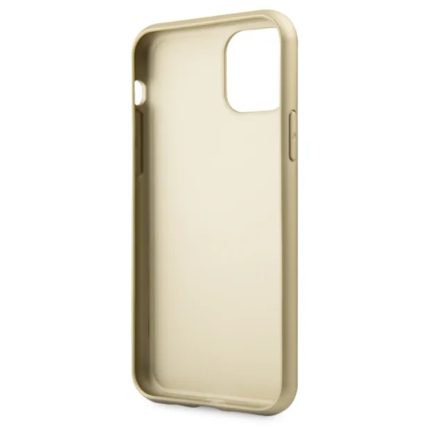 Husa Hard iPhone 11 Pro Max Gold Leather Guess