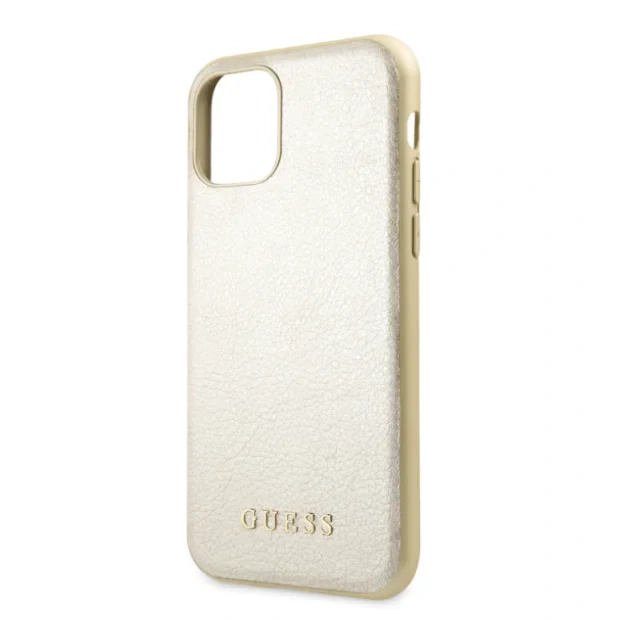 Husa Hard iPhone 11 Pro Max Gold Leather Guess