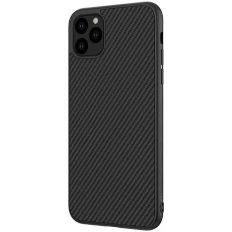 Husa Hard Iphone 11 Pro Max Negru Fiber Nillkin
