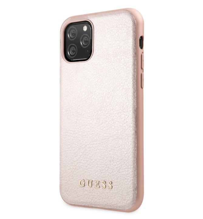 Husa Hard iPhone 11 Pro Max Rose Gold Leather Guess thumb