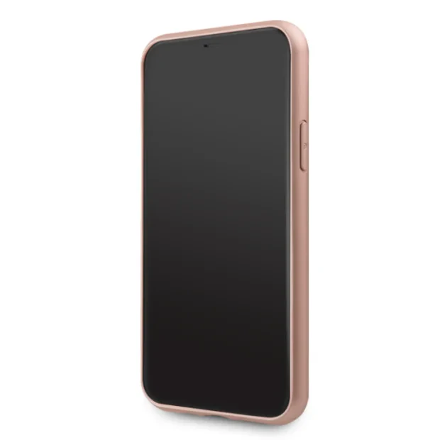 Husa Hard iPhone 11 Pro Rose Gold Leather Guess