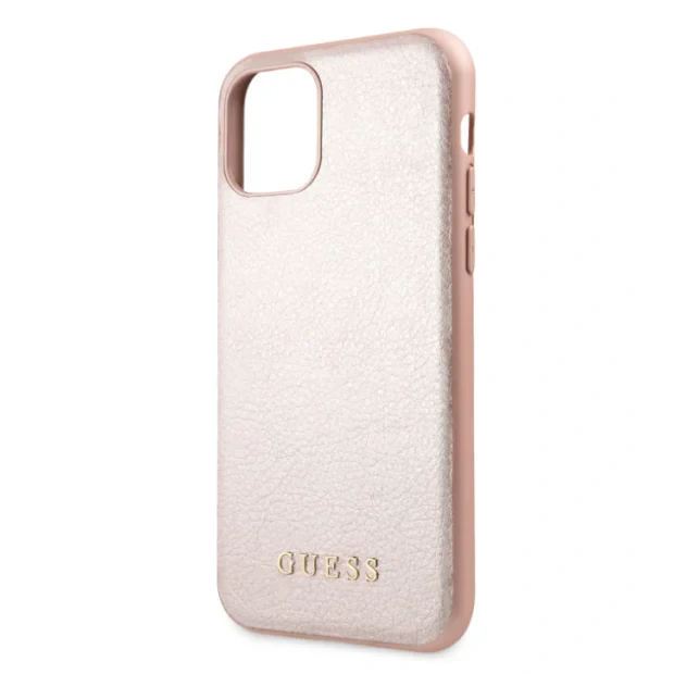 Husa Hard iPhone 11 Pro Rose Gold Leather Guess