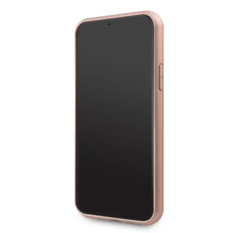 Husa Hard iPhone 11 Rose Gold Leather Guess