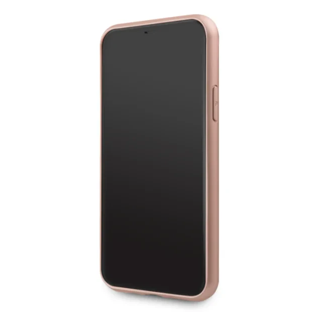Husa Hard iPhone 11 Rose Gold Leather Guess