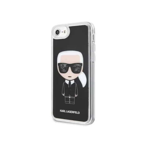 Husa Hard iPhone 6/6s/7/8 Karl Lagerfeld, Liquid Neagra
