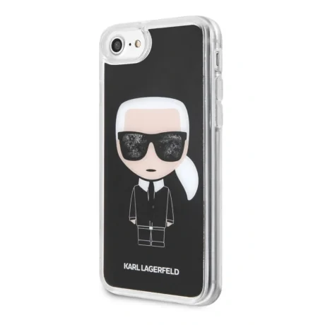 Husa Hard iPhone 6/6s/7/8 Karl Lagerfeld, Liquid Neagra