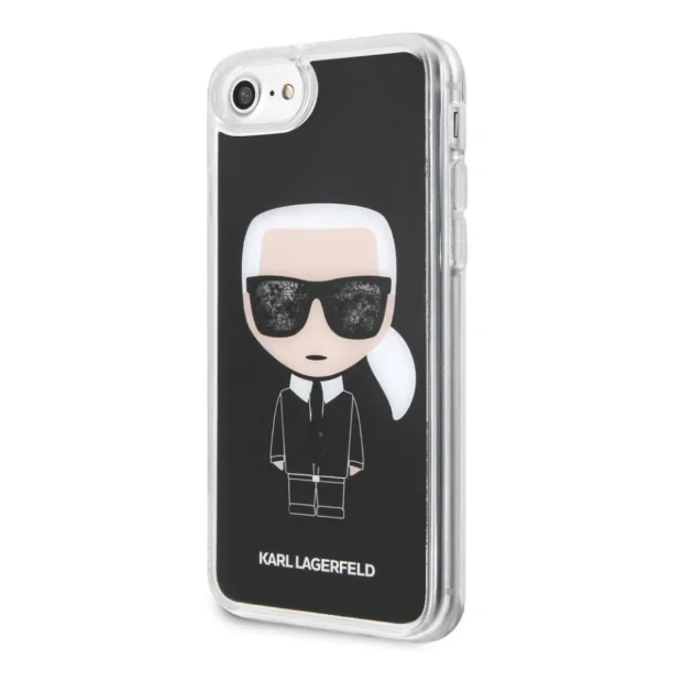 Husa Hard iPhone 6/6s/7/8 Karl Lagerfeld, Liquid Neagra