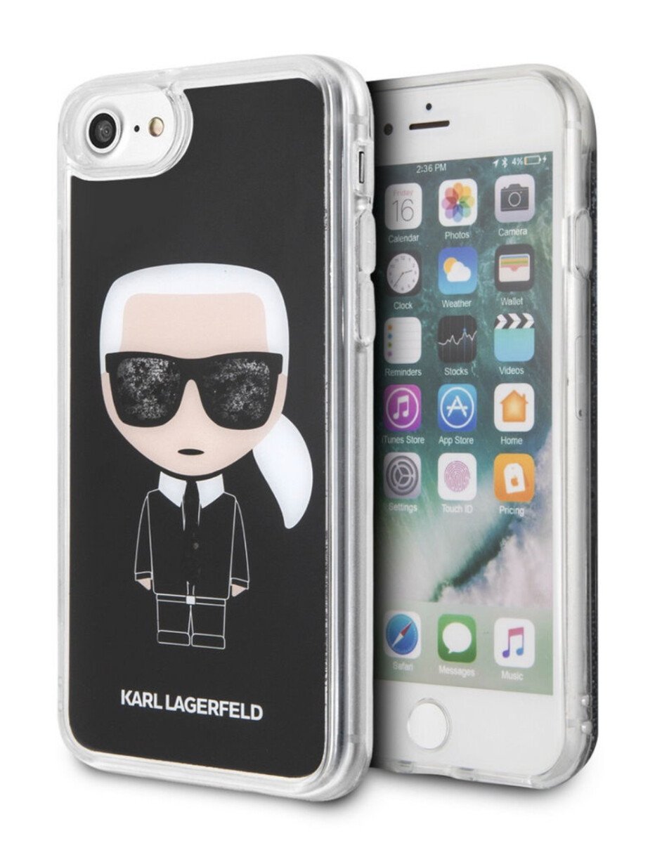 Husa Hard iPhone 6/6s/7/8 Karl Lagerfeld, Liquid Neagra thumb