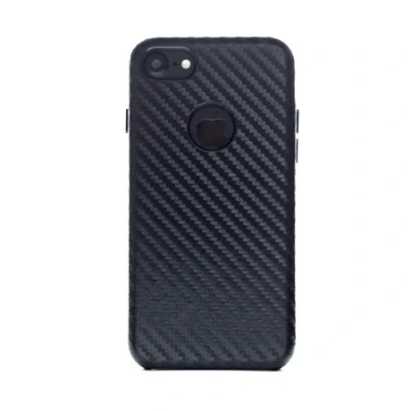 Husa hard iPhone 7, Piele Ecologica, Negru