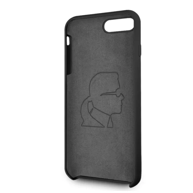 Husa Hard iPhone 7 Plus/ 8 Plus Karl Lagerfeld Silicone Negru