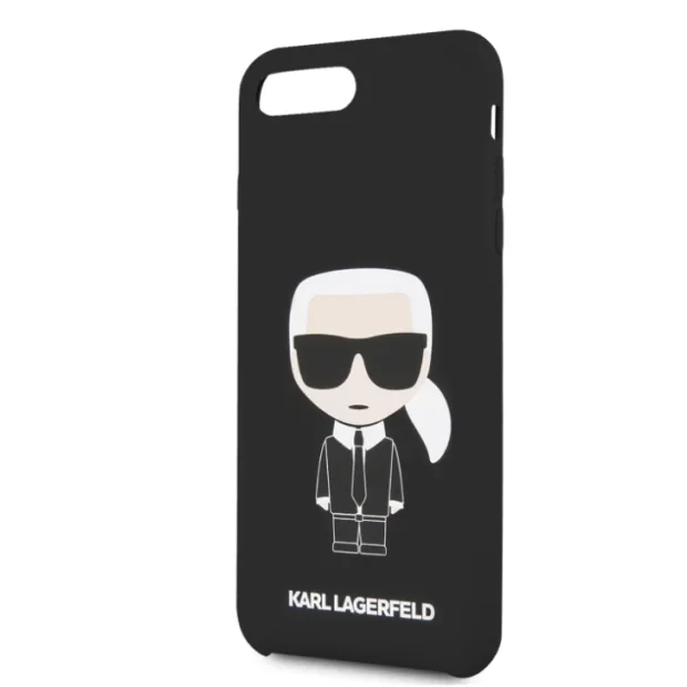 Husa Hard iPhone 7 Plus/ 8 Plus Karl Lagerfeld Silicone Negru