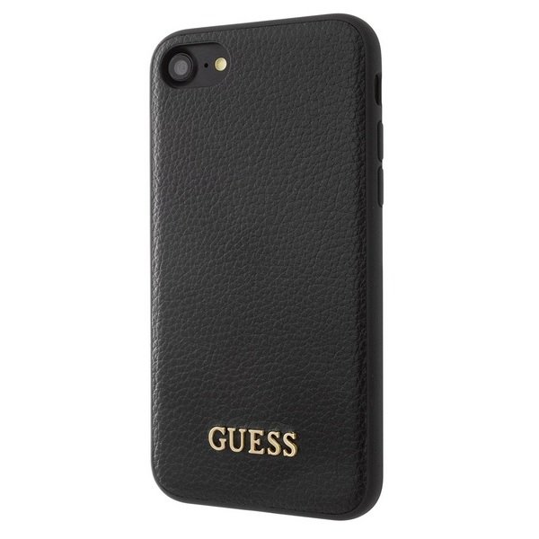 Husa Hard iPhone 7/8/SE 2, Guess Negru Leather Case thumb
