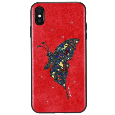 Husa Hard iPhone X Fancy Diamond WK Rosu