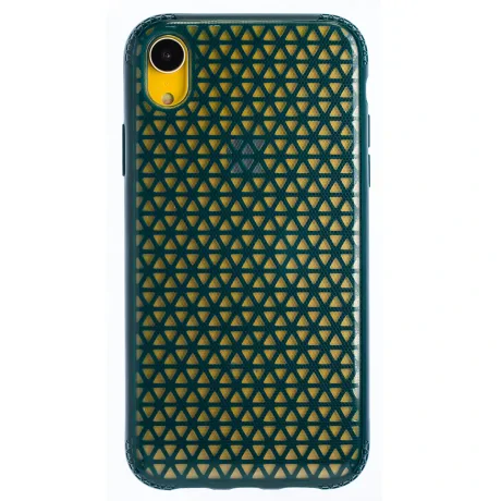 Husa Hard iPhone XR, Verde Geometric