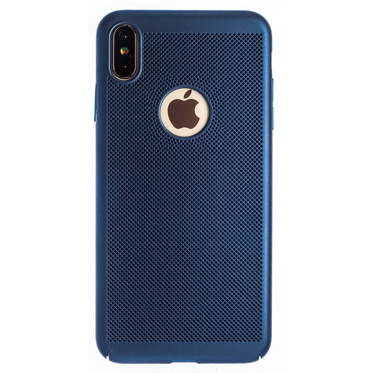 Husa hard iPhone XS Max Albastru- Model perforat thumb