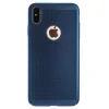 Husa hard iPhone XS Max Albastru- Model perforat