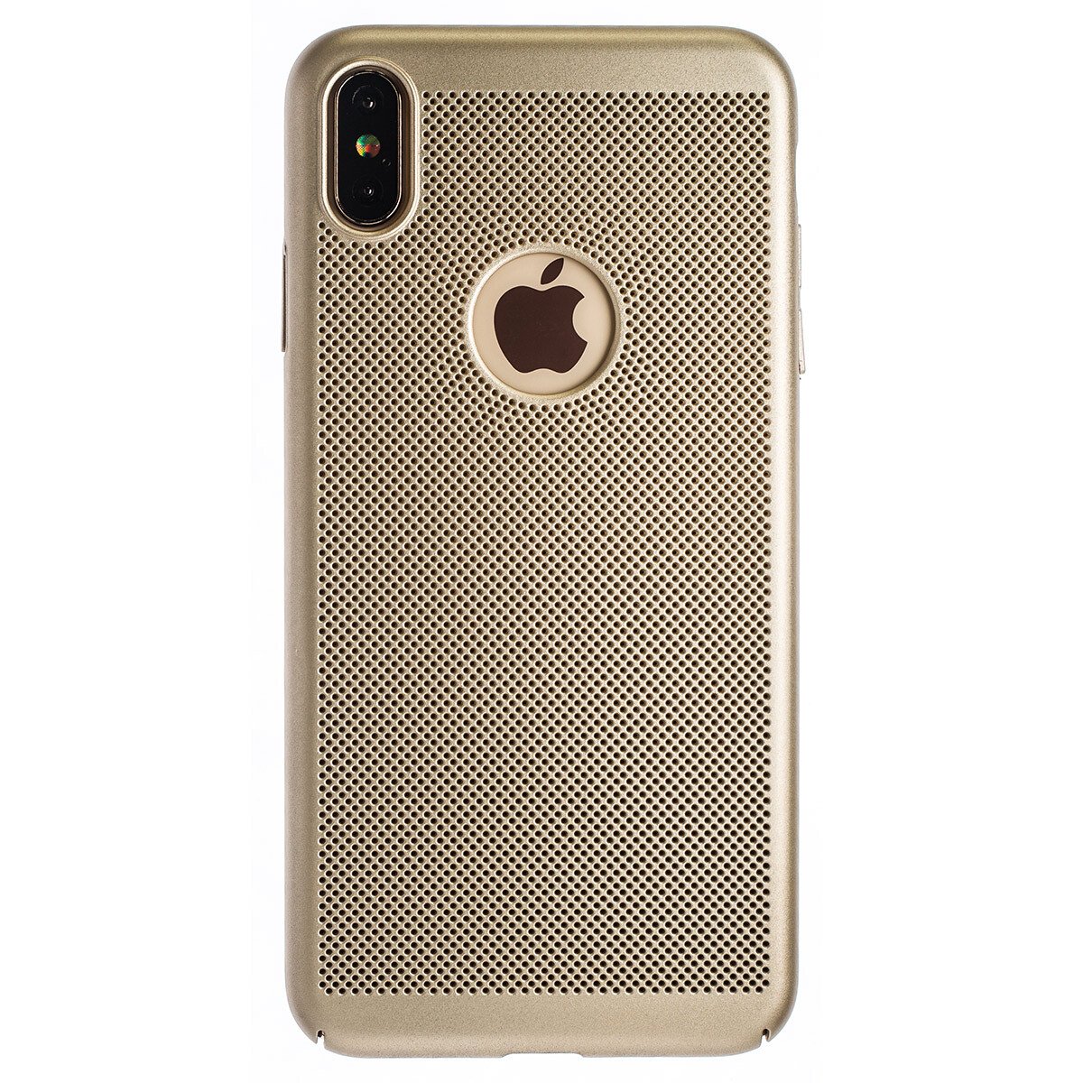 Husa hard iPhone XS Max Auriu- Model perforat thumb