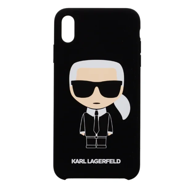 Husa Hard iPhone XS Max Karl Lagerfeld Silicone Negru