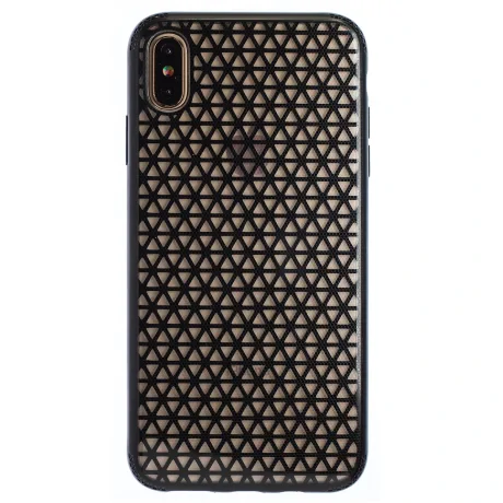 Husa Hard iPhone XS Max, Negru Geometric