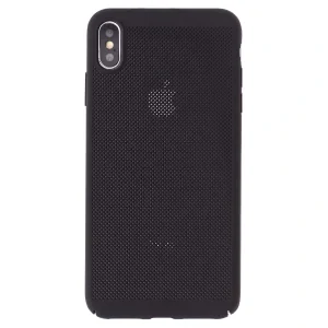 Husa hard iPhone XS Max Negru- Model perforat