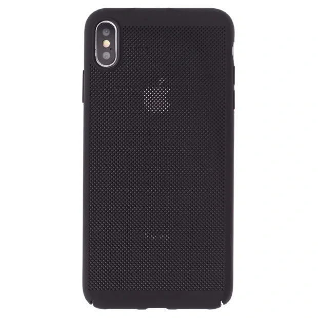 Husa hard iPhone XS Max Negru- Model perforat