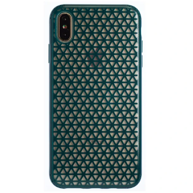 Husa Hard iPhone XS Max, Verde Geometric