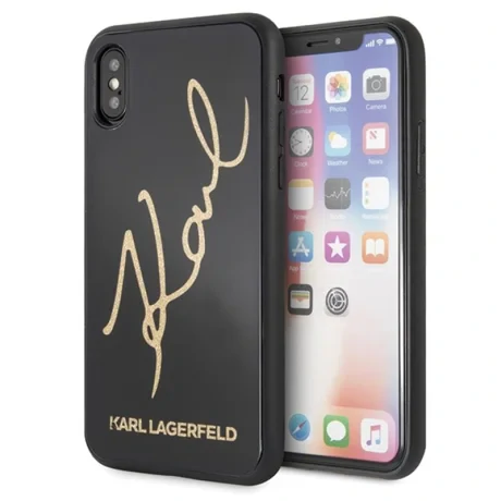 Husa Hard iPhone X/XS Karl Lagerfeld Negru