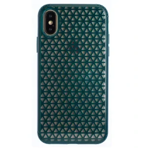 Husa Hard iPhone X/XS, Verde Geometric