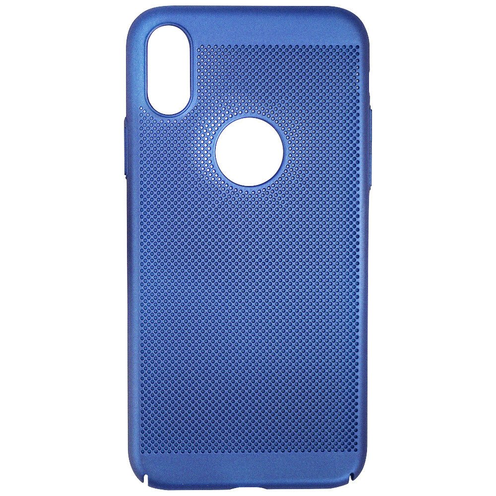 Husa Hard pentru iPhone X/XS Albastru - Model Perforat thumb