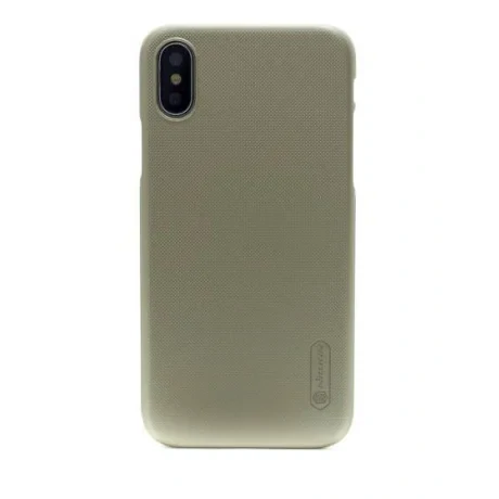 Husa Hard pentru iPhone X/XS Auriu+Folie Nillkin