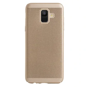 Husa hard Samsung Galaxy A6 2018 Auriu- Model perforat