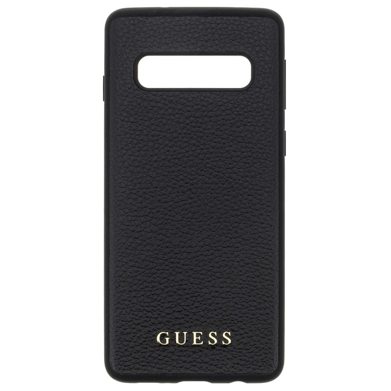 Husa hard Samsung Galaxy S10, Guess Negru Leather Case thumb